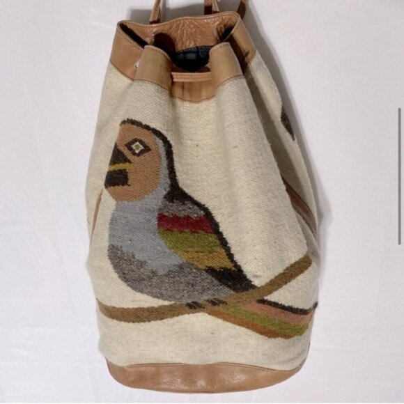 Vintage Boho Bird Hobo Bag Backpack Shoulder Bag - Picture 7 of 16